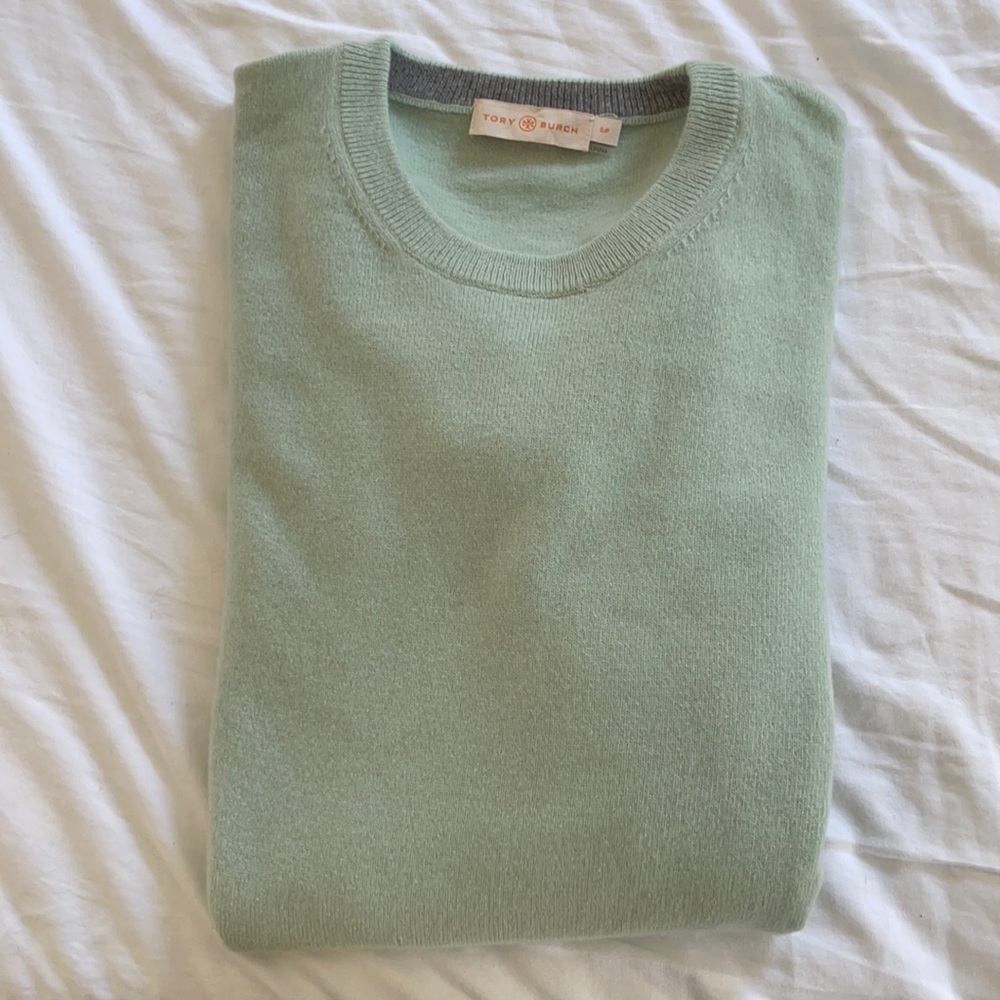 Tory Burch Mint Green Cashmere Sweater